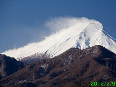 2012年2月9日の富士山写真