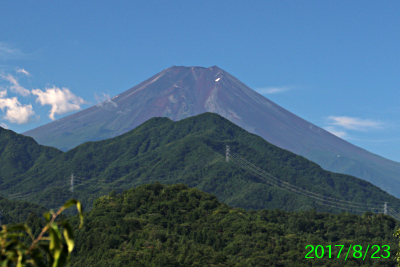 2017年8月23日の富士山写真