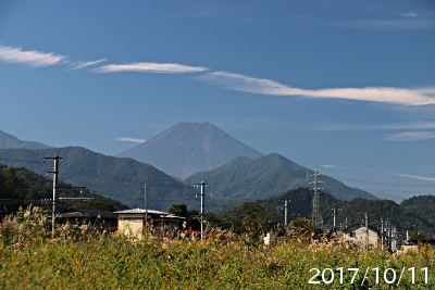 2017年10月11日の富士山写真