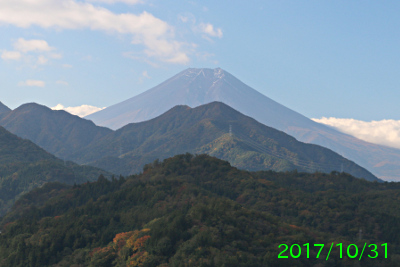 2017年10月31日の富士山写真