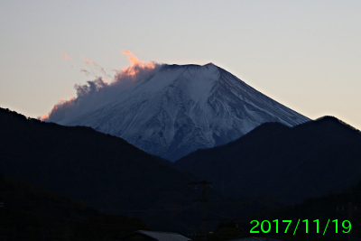 2017年11月19日の富士山写真