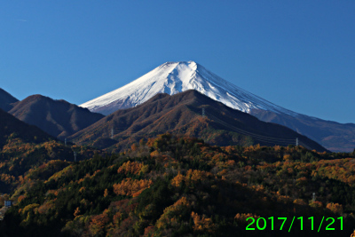 2017年11月21日の富士山写真