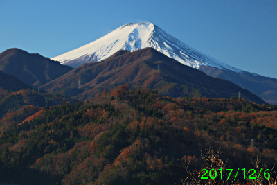 2017年12月6日の富士山写真