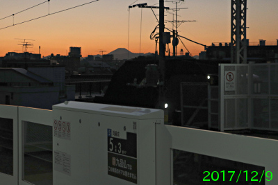 2017年12月9日の富士山写真