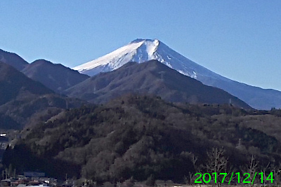 2017年12月14日の富士山写真