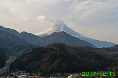 2017年12月16日の富士山写真