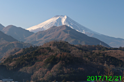 2017年12月21日の富士山写真