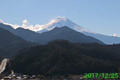 2017年12月25日の富士山写真