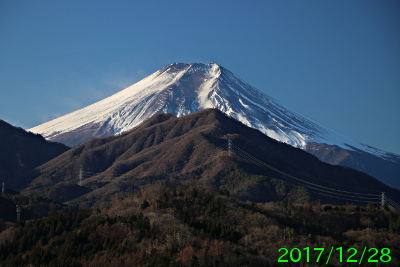 2017年12月28日の富士山写真