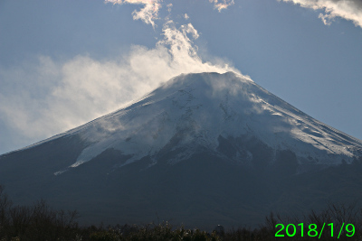 2018年1月9日の富士山写真