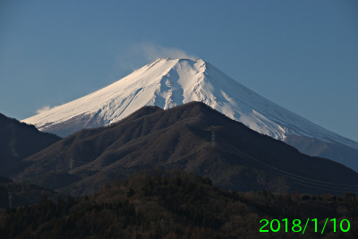 2018年1月10日の富士山写真