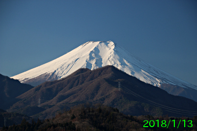 2018年1月13日の富士山写真