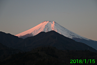 2018年1月15日の富士山写真