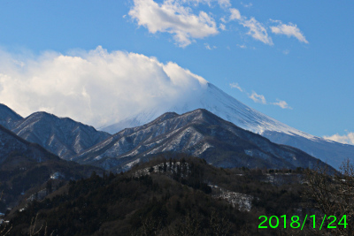 2018年1月24日の富士山写真