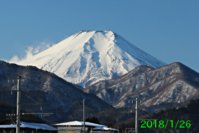 2018年1月26日の富士山写真