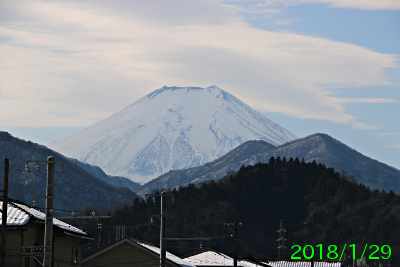 2018年1月29日の富士山写真