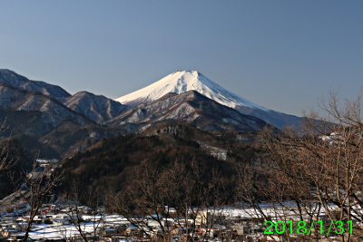 2018年1月31日の富士山写真