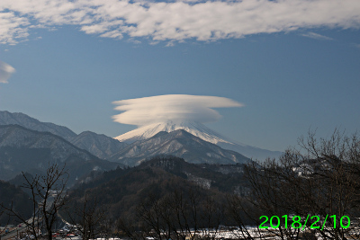 2018年2月10日の富士山写真