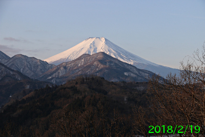 2018年2月19日の富士山写真