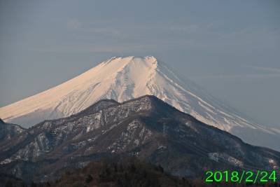 2018年2月24日の富士山写真