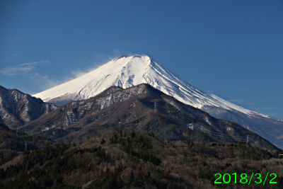 2018年3月2日の富士山写真