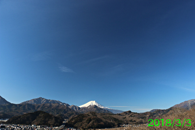 2018年3月3日の富士山写真