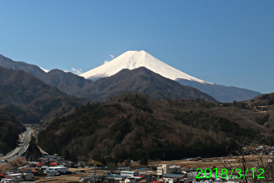 2018年3月12日の富士山写真