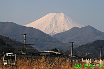 2018年3月13日の富士山写真