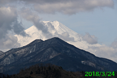 2018年3月24日の富士山写真