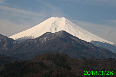 2018年3月26日の富士山写真