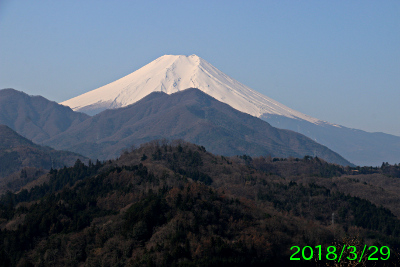 2018年3月29日の富士山写真