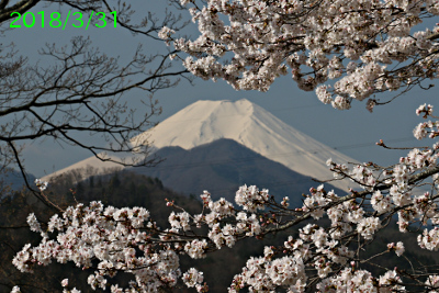 2018年3月31日の富士山写真