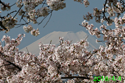 2018年4月4日の富士山写真