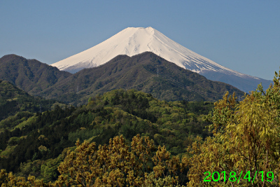 2018年4月19日の富士山写真