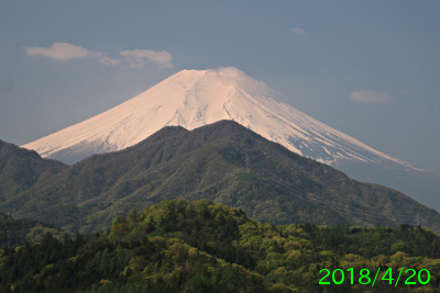 2018年4月20日の富士山写真