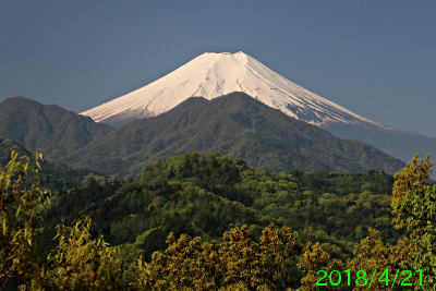 2018年4月21日の富士山写真