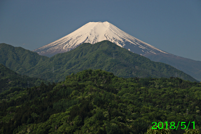 2018年5月1日の富士山写真