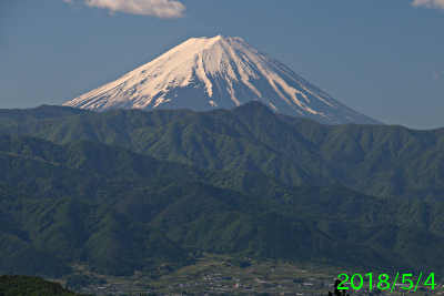 2018年5月4日の富士山写真