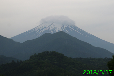 2018年5月17日の富士山写真