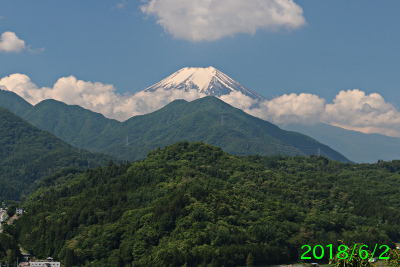 2018年6月2日の富士山写真