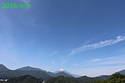 2018年6月5日の富士山写真