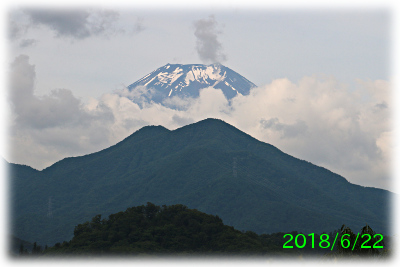 2018年6月22日の富士山写真