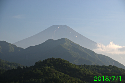 2018年7月1日の富士山写真