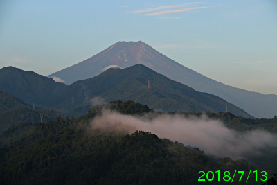 2018年7月13日の富士山写真