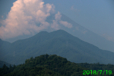 2018年7月19日の富士山写真