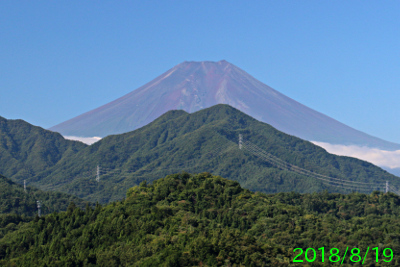 2018年8月19日の富士山写真