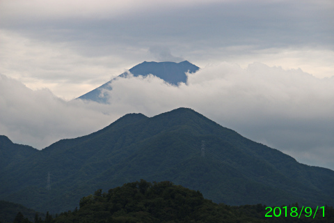 2018年9月1日の富士山写真