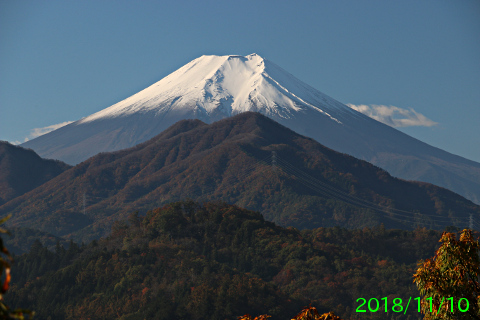 2018年11月10日の富士山写真