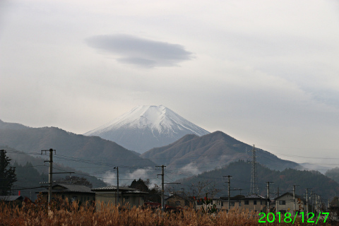 2018年12月7日の富士山写真