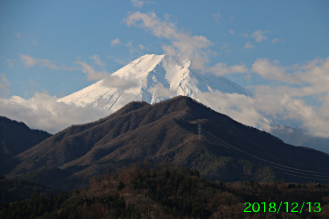 2018年12月13日の富士山写真